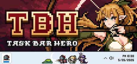 Official TBH Task Bar Hero Steam header image.